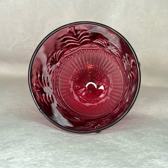 Pilgrim Glass Adams Cranberry Double Old Fashioned Glass - Picture 4 of 5